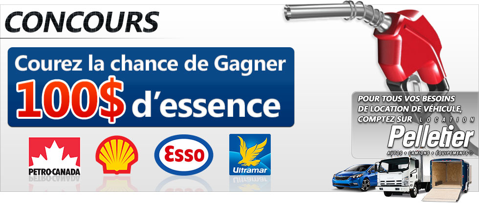 Concours Gagnez 100$ d'essence Concours Gagnez 100$ d'essence
